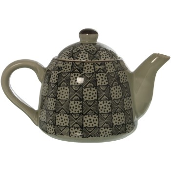 Ceramic Teapot With Steel Infuser - 700ml- _23x13,5x14,5cm