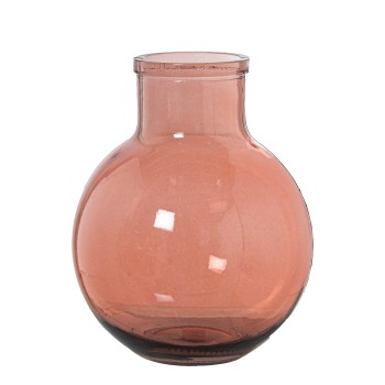 Vaso In Vetro Riciclato Rosa 8l_ø24x31cm