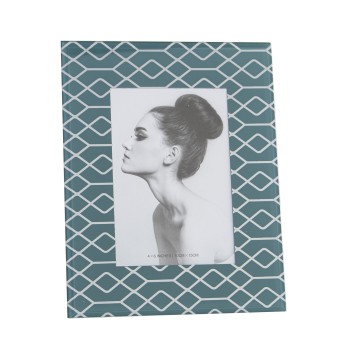 Green Glass Photo Frame - 10x15cm- Ext:18x23x1cm