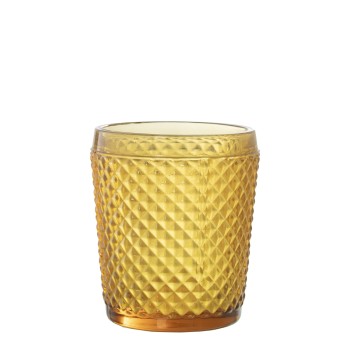 Mustard Glass Tall Glasses -diamond- - 270ml _ø8x10cm, Apto Lavavajillas