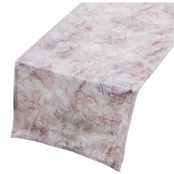 Stamped Velvet Table Runner- _33x180 Cm