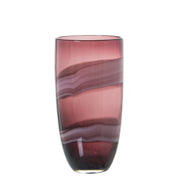 Red Tones Glass Vase- Ø15x30cm