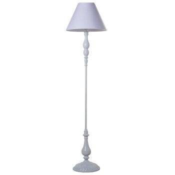 Lámpara Pie Metal Blanco+92260, 1xe27, Max.60w No Incluida Ø38x155cm, Base:ø26x133cm