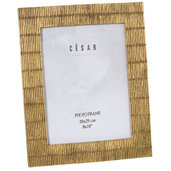 Golden Resin Photo Frame - 20x25cm- Ext:26x1,3x31cm