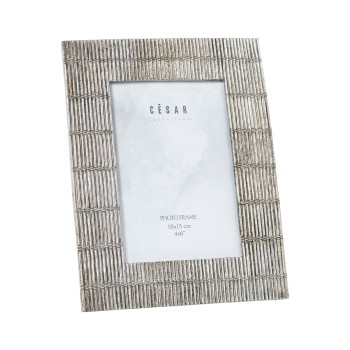 Silver Resin Photo Frame - 10x15cm- Ext:16x1,3x21,3cm