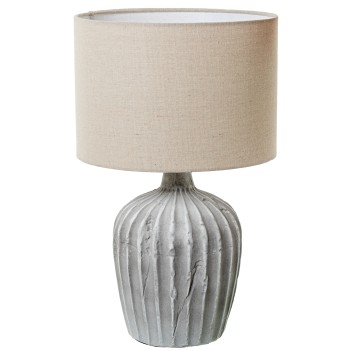 White Ceramic Table Lamp Ø32x51cm Base:ø20x27cm 1xe27 Max.40w, Bulb Not Included