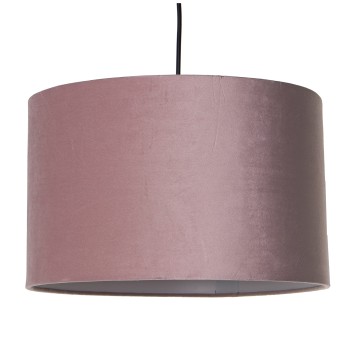 Lampara Techo Metal Pantallaterciopelo Rosa, 1xe27, Max.40 Ø38x24cm, Cable:100cm