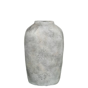 Rustic White Ceramic Vase Ø21x32cm