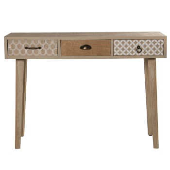 Wooden 3 Drawers Console Table- 110x35x79cm