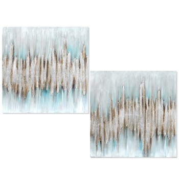 Wooden Canvas Painting -abstract- - 100x100cm 100x3x100cm