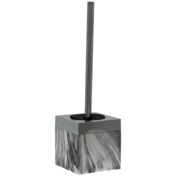 Marble Finishing Acrylic And Metal Toilet Brush And Holder- _11x11x37cm